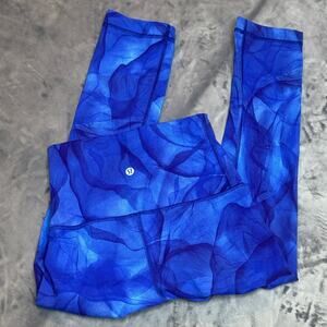 Lululemon Wunder Under Pant"Midnight Tulle Multi" pattern.  4